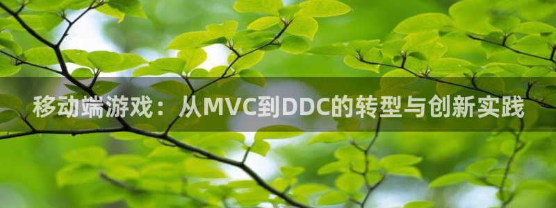 大神28大发28：移动端游戏：从MVC到DDC的转型与创新实